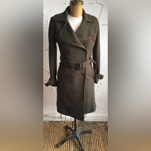 System Action- ladies lined belted trench coat - Picture 1 of 5